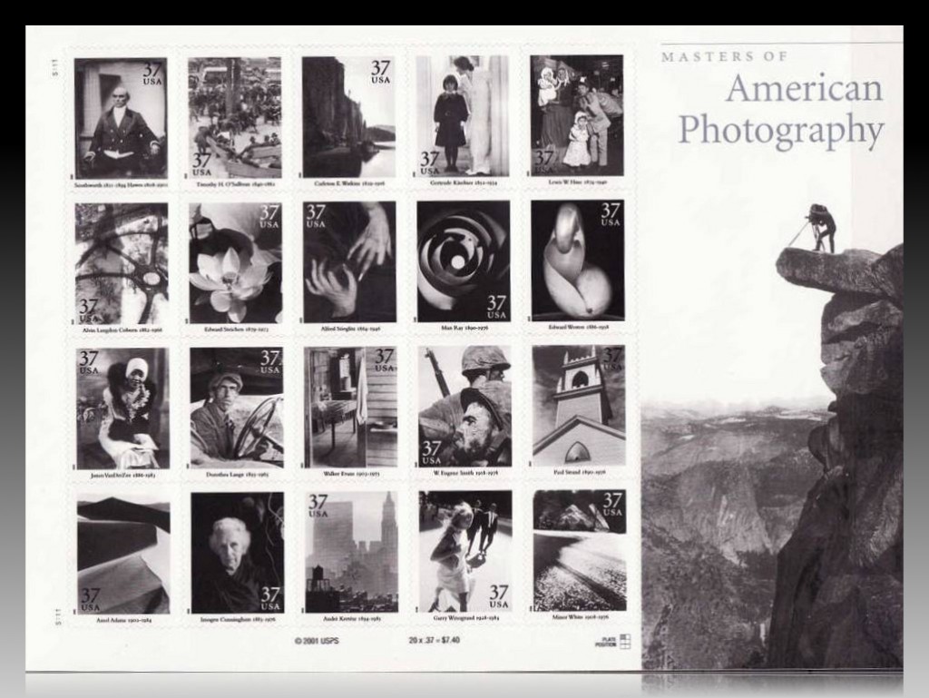United States American Photography Sheet of 20 stamps 2002